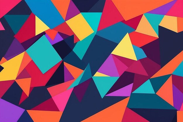 Flat geometric colorful background