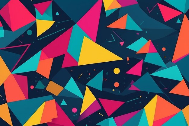 Flat geometric colorful background