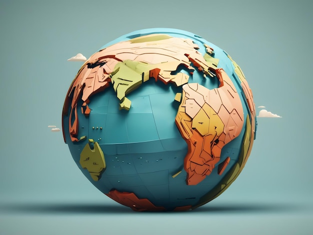 flat globe illustration