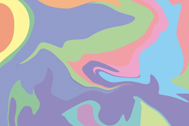 Flat groovy psychedelic background Wallpaper abstract hand drawn