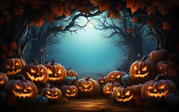 flat halloween background