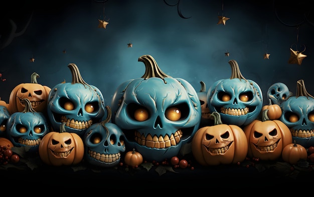 flat halloween background