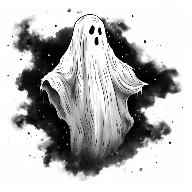 Flat Halloween Ghost Illustrations