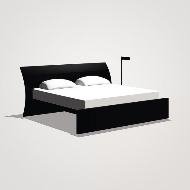 Photo flat illustration bed