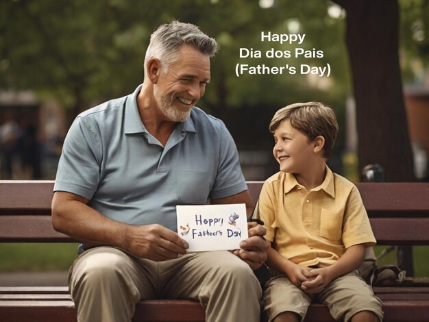 Photo flat illustration for fathers day celebration
