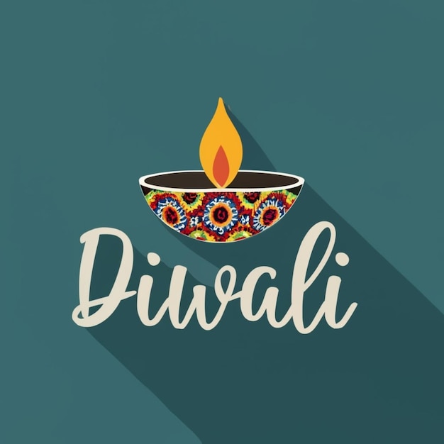 Flat illustration for hindu diwali festival celebration