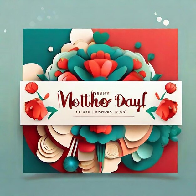 Photo flat international mother language day landing page template