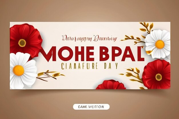 Photo flat international mother language day landing page template