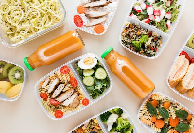 Photo flat lay arrangement nourishing meal