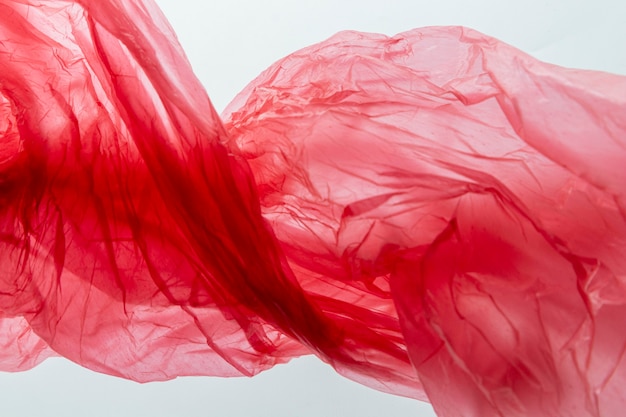 Фото Плоская планировка красных пластиковых пакетов
