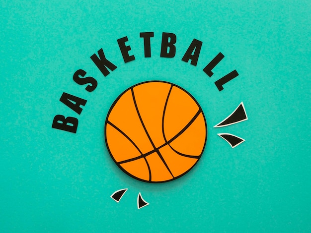 Photo flat lay of basketball