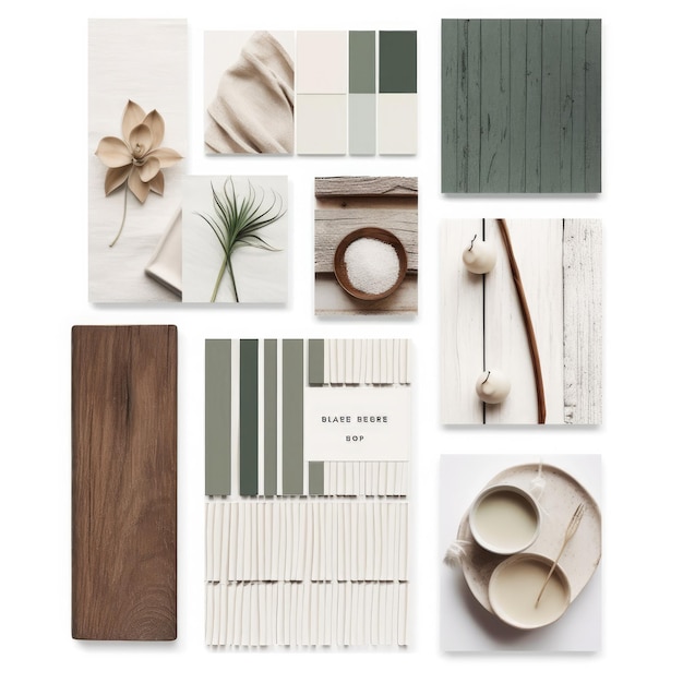 Photo flat lay of boho minimal nature in bright and airy soft tones