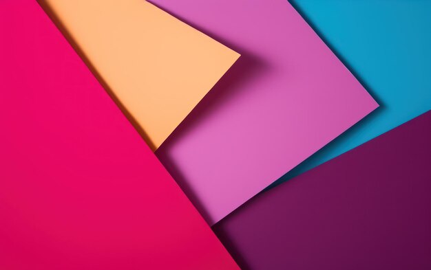 Flat lay composition of multicolored paper sheets