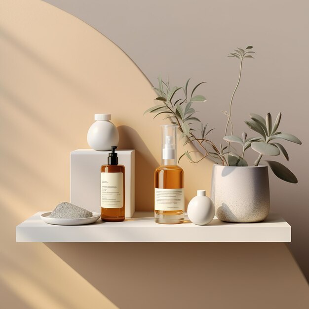 flat lay composition skincare essentials