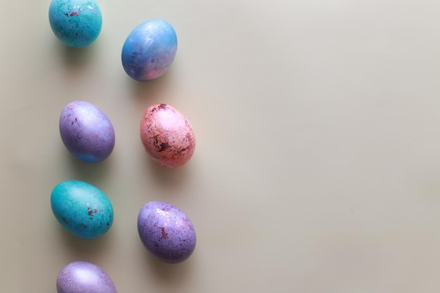 Flat lay Easter eggs Religion