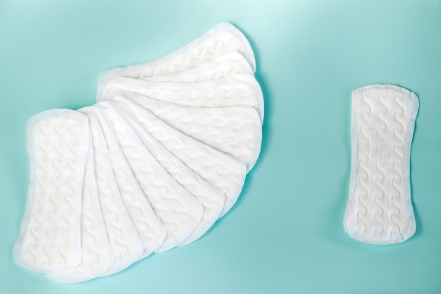 flat lay of feminine hygiene items