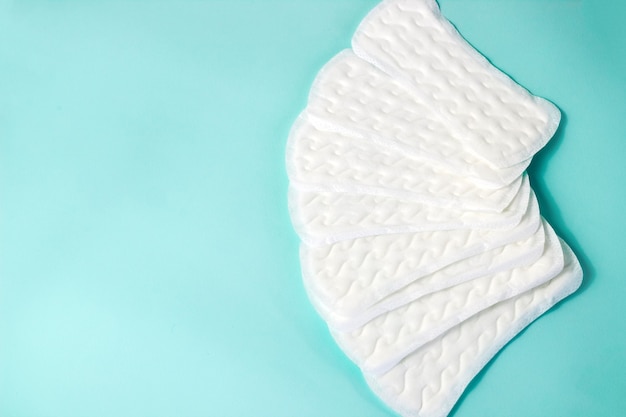 flat lay of feminine hygiene items