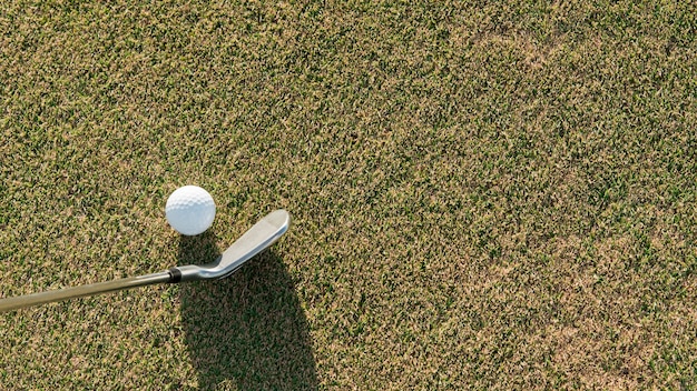 Flat lay golf ball