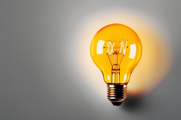 Flat lay of a light bulb symbolizing creative brainstorming