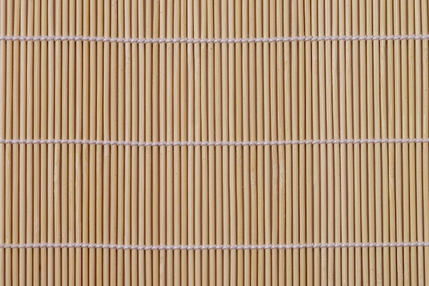 写真 竹製ランチョンマットのフラットレイ