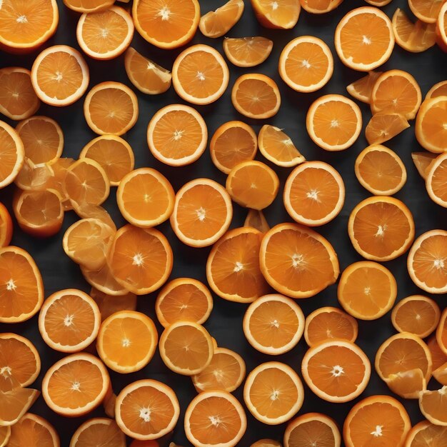 Flat lay orange shades pattern