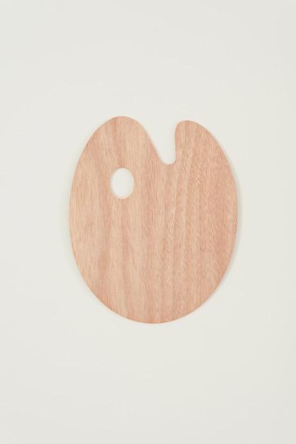 Flat lay photo of a wooden cutting board