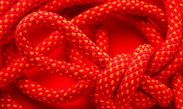 Flat lay rope texture assortment close-up