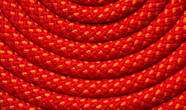 Foto primo piano dell'assortimento di texture di corda piatta