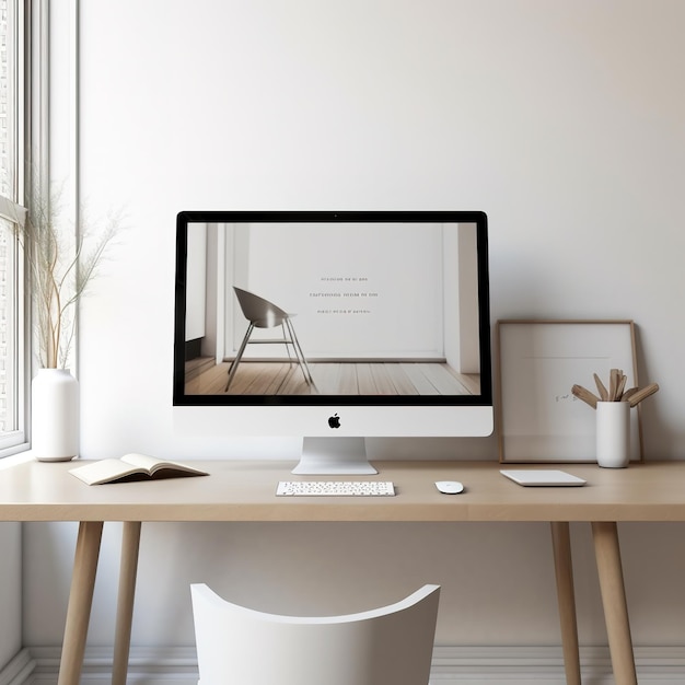 flat lay shot of the relaxing workspace