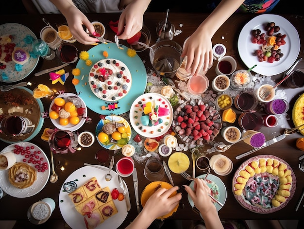 Flat Lay of Social Media Themed Party