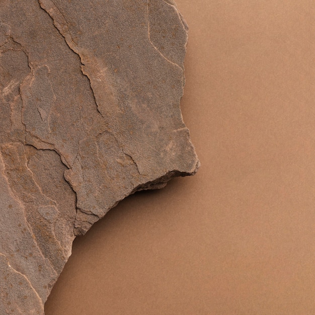 Photo flat lay stone close up