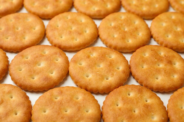 Flat lay with cracker biscuits