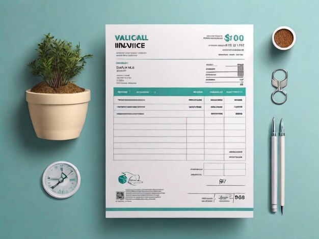 Photo flat medical healthcare letterhead template design for hospital