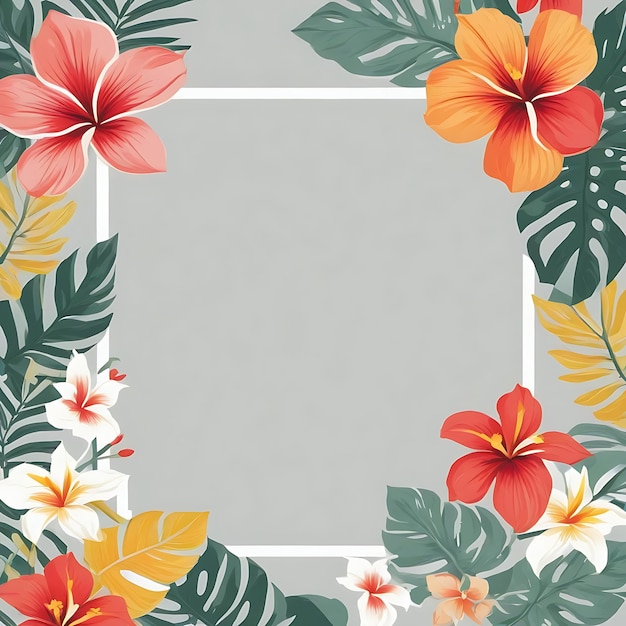 flat minimalis tropical floral