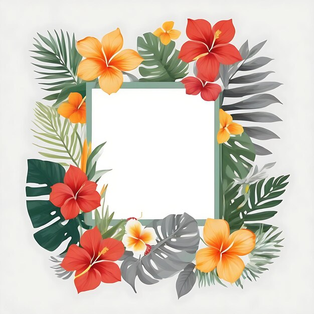 flat minimalis tropical floral