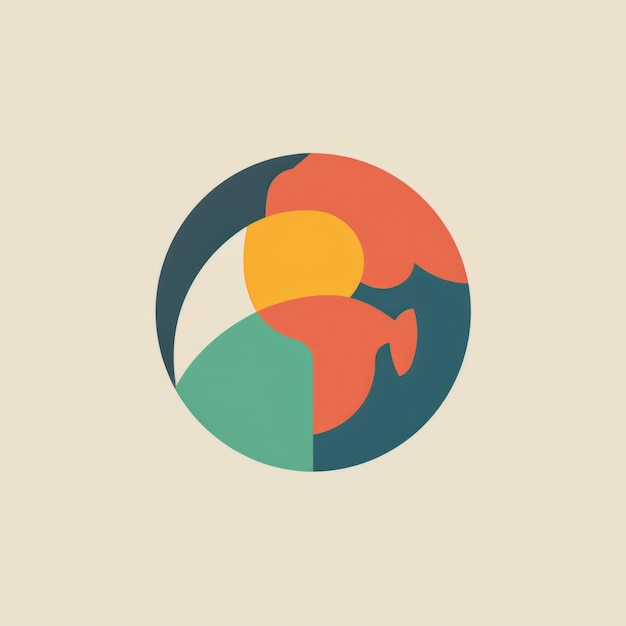 Flat modern logo for an educational program specializing in global health