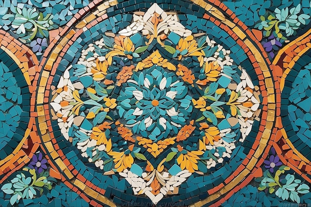 Flat mosaic background