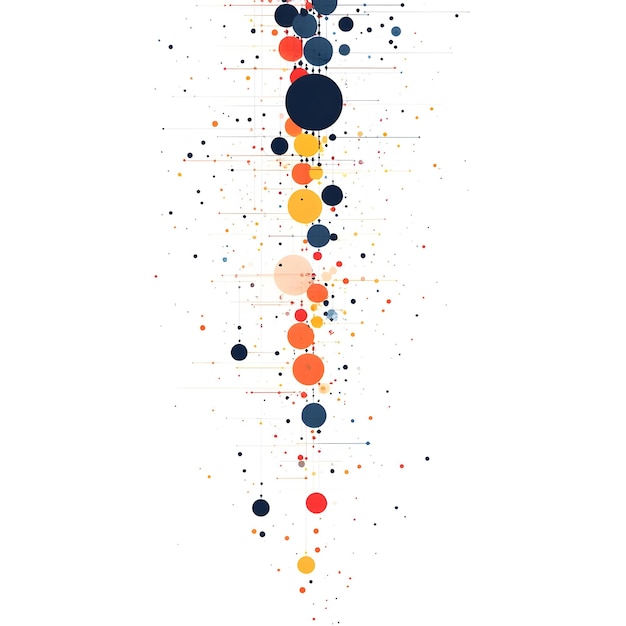 flat scatter plot with floating data points concept as a scatter plot with data points floating slig