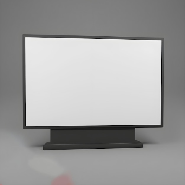 A flat screen tv is on a gray background.