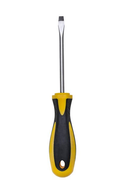 Flat screwdriver isolated