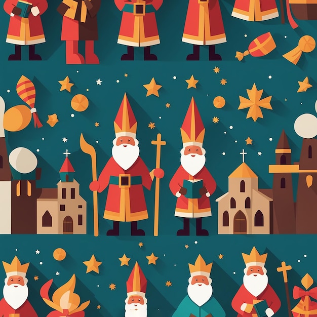 flat sinterklaas background