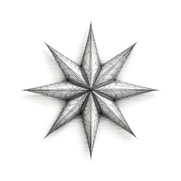 Flat star ai generated