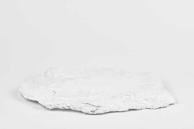 Плоский каменный пьедестал белый шаблон баннерный фон минимализм концепция пустой подиум демонстрация презентации продукта сцена