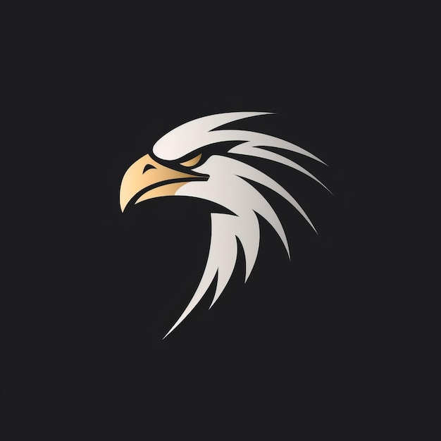 Flat Style Hawk Logo Design With Web Symbol