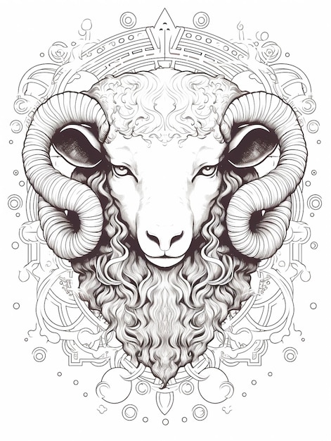 Foto design piatto dell'immagine nera dello zodiaco toro per la custodia della tazza della maglietta