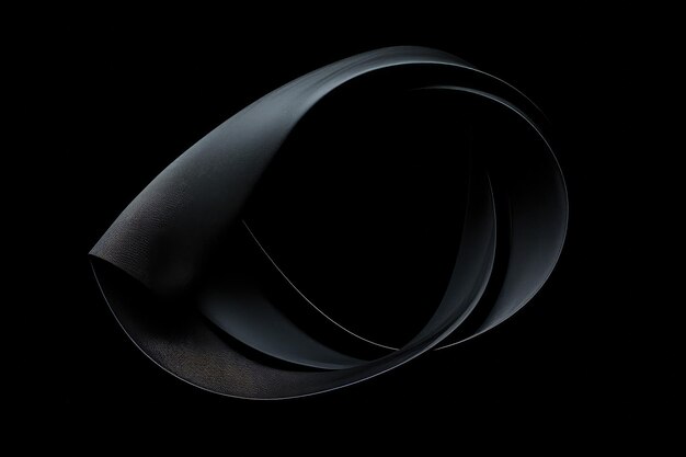 a flat two dimensions black moebius ribbon