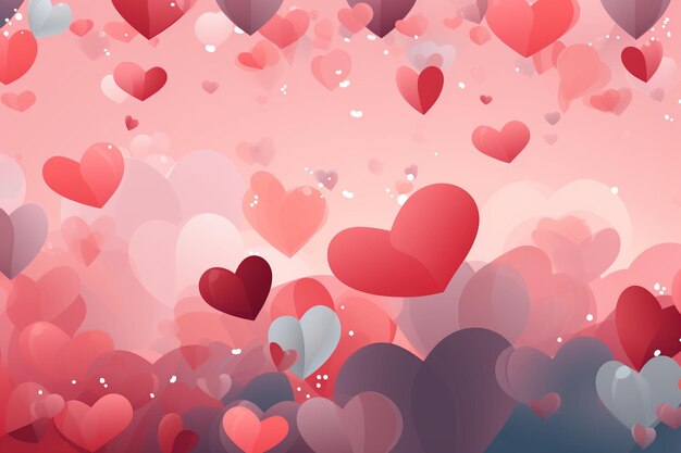 Photo flat vector illustration of blank valentines day banner background ar c