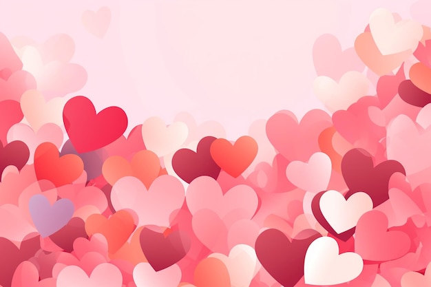 Flat vector illustration of blank valentines day banner background ar c