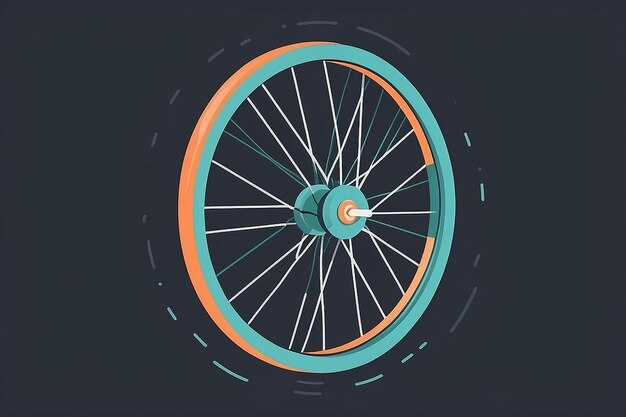 Flat Vector Illustration of Monowheel Cycle