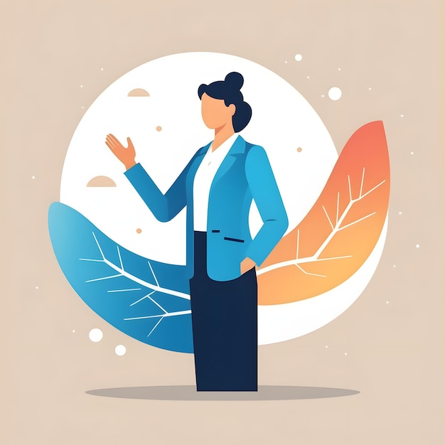 flat vector illustration of a person encouraging